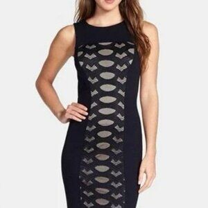 BCBGMAXAZRIA Leona Black Stretch Bodycon Dress